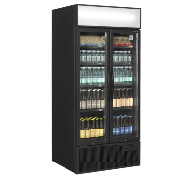 TEFCOLD FSC891H Black Chladicí skříň prosklené kř. dveře