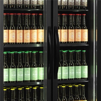 TEFCOLD FSC891H Black Chladicí skříň prosklené kř. dveře