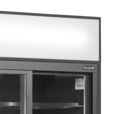 TEFCOLD FSC 891 S Black Chladicí skříň prosklené posuvné dveře