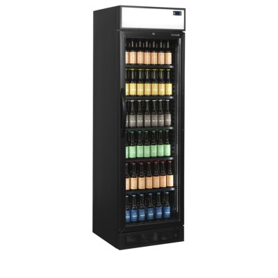 TEFCOLD CEV 435 CP BLACK Chladicí skříň prosklené dveře