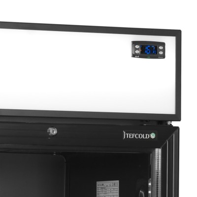 TEFCOLD CEV 435 CP BLACK Chladicí skříň prosklené dveře