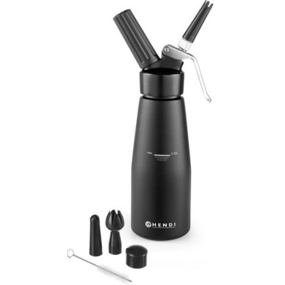 Šlehačková láhev, HENDI, Kitchen Line, 0,5L, Černá, ⌀80x(H)260mm