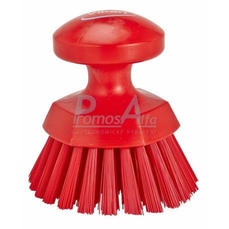 Kartáč ruční kulatý 11cm T/červený 38854