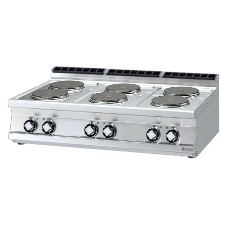 Sporák elektrický 6x plotýnka bez podestavby 400 V | RM - PCT-712ET