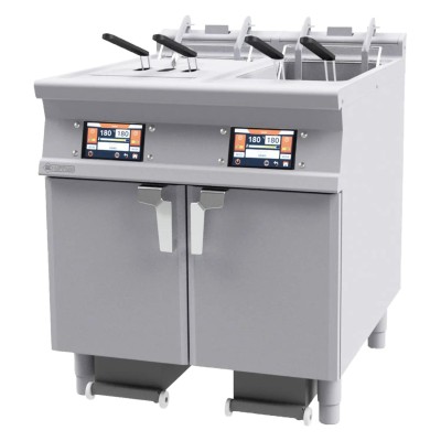 F2/18-98ETDPS - Fritéza el. 18+18 l automatická 7" displej, filtrace, zdvih