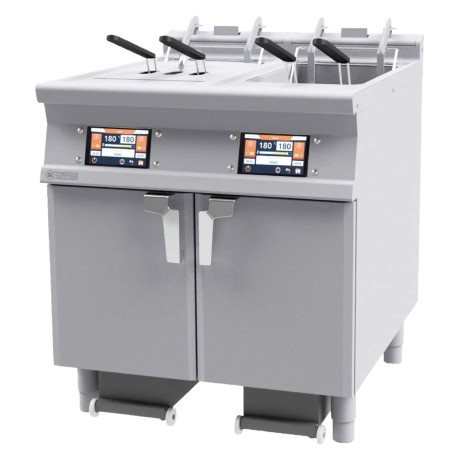 F2/18-98ETDPS - Fritéza el. 18+18 l automatická 7" displej, filtrace, zdvih