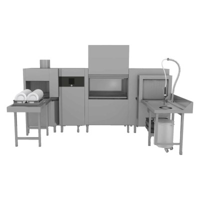 Myčka tunelová 270, studená voda, výstup vlevo, rohový předmytí, rohový sušící modul, rekuperace | RM - XT 270 L XTRS CTPWR XTRC
