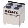 Sporák elektrický se statickou elektrickou troubou GN 2/1 - 4x plotýnka 400 V | REDFOX - SPT 70/80 21 E