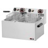 Fritéza elektrická 0,42 + 0,38 kW/l, 8 + 5 l stolní 230 V | REDFOX - FE 74