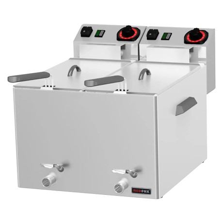 FE-88 V - Fritéza elektrická 8 + 8 l na ryby s výpustí