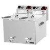 Fritéza na ryby elektrická dvojitá 0,43 kW/l, 8+8 l stolní s výpustí 230 V | REDFOX - FE 88 V