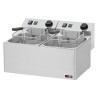 Fritéza elektrická dvojitá 0,38 kW/l, 8+8 l stolní 230 V | REDFOX - FE 77 E