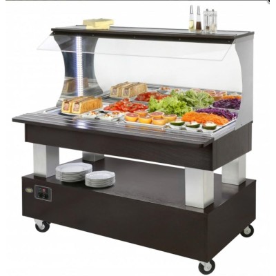 SALÁTOVÝ BAR PŘÍSTĚNNÝ VYHŘÍVANÝ SBM 40 C - WENGE