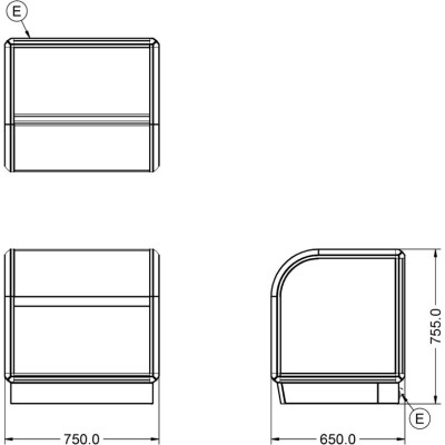 VITRÍNA STOLNÍ VYHŘÍVANÁ C6H/75B - MODULOVÁ