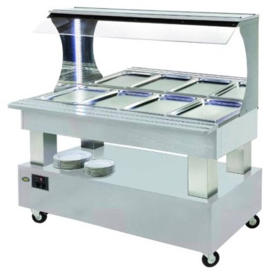 SALÁTOVÝ BAR PŘÍSTĚNNÝ CHLADÍCÍ SBM 40 F - BÍLÉ DŘEVO/WHITE