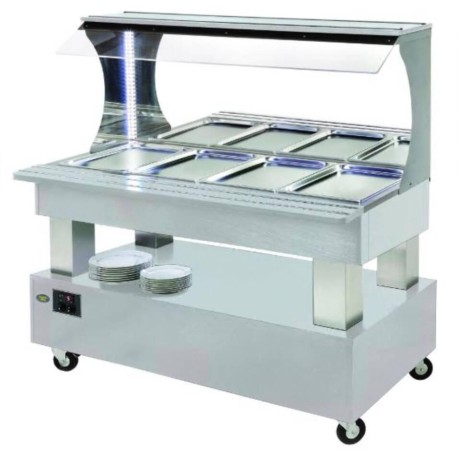 SALÁTOVÝ BAR PŘÍSTĚNNÝ CHLADÍCÍ SBM 40 F - BÍLÉ DŘEVO/WHITE