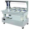 SALÁTOVÝ BAR PŘÍSTĚNNÝ KOMBINOVANÝ SBM 40 M - BÍLÉ DŘEVO/WHITE