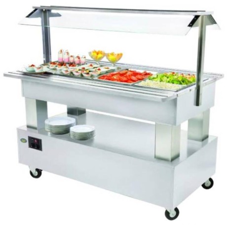 SALÁTOVÝ BAR STŘEDOVÝ CHLADÍCÍ SB 40 F - BÍLÉ DŘEVO/WHITE