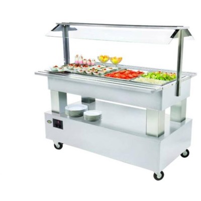 SALÁTOVÝ BAR STŘEDOVÝ KOMBINOVANÝ SB 40 M - BÍLÉ DŘEVO/WHITE