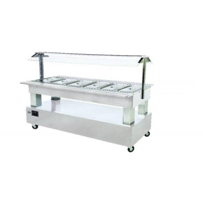 SALÁTOVÝ BAR STŘEDOVÝ CHLADÍCÍ SB 60 F - BÍLÉ DŘEVO/WHITE