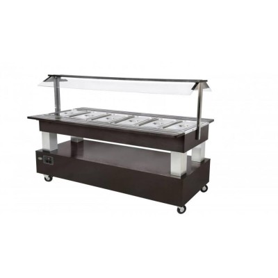 SALÁTOVÝ BAR STŘEDOVÝ VYHŘÍVANÝ SB 60 C - WENGE