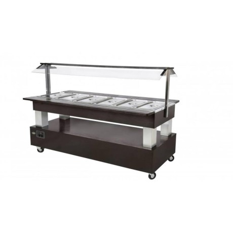 SALÁTOVÝ BAR STŘEDOVÝ VYHŘÍVANÝ SB 60 C - WENGE