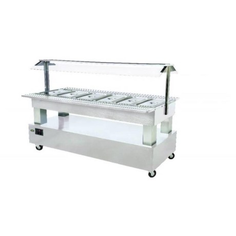 SALÁTOVÝ BAR STŘEDOVÝ VYHŘÍVANÝ SB 60 C - BÍLÉ DŘEVO/WHITE