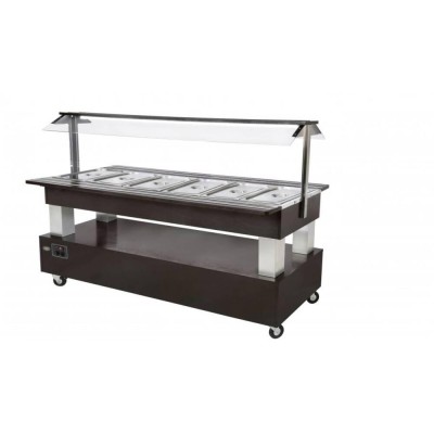 SALÁTOVÝ BAR STŘEDOVÝ KOMBINOVANÝ SB 60 M - WENGE