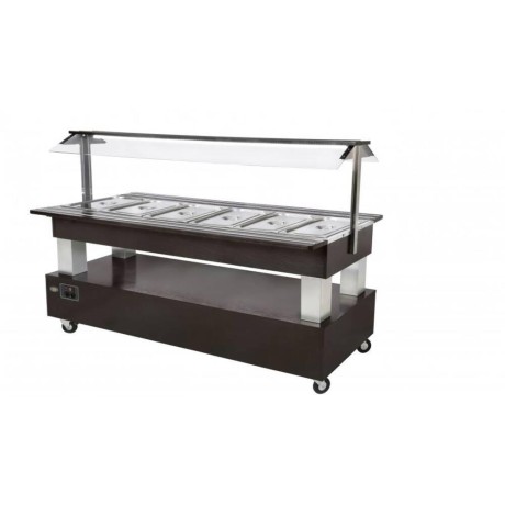SALÁTOVÝ BAR STŘEDOVÝ KOMBINOVANÝ SB 60 M - WENGE
