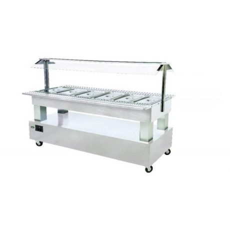 SALÁTOVÝ BAR STŘEDOVÝ KOMBINOVANÝ SB 60 M - BÍLÉ DŘEVO/WHITE