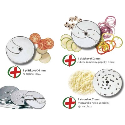 KROUHAČ ZELENINY CL 50 ULTRA PIZZA, 230V + 3 DISKY