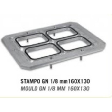 FORMA STAMPO GN 1/8 160/130 mm, ČTYŘI OTVORY - VG 600/800 LCD
