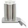 HLAVA SE 4 ROVNÝMI NÁSYPNÝMI TUBUSY / 2x O 50mm a 2x O 70mm - NEREZOVÁ OCEL