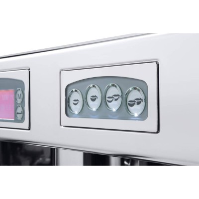 KÁVOVAR FORMA SAE/2 DSP DVOUPÁKOVÝ - ELEKTRONICKÉ OVLÁDÁNÍ A DISPLEJ - NEREZ/BÍLÁ