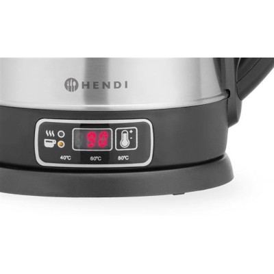 Bezdrátová elektrická konvice s teplotní regulací, HENDI, 1,8L, 230V/1800W, 230x165x(H)255mm