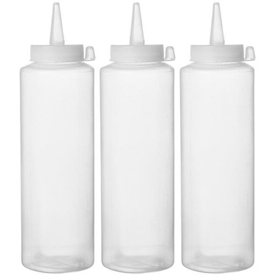 Dávkovací lahve - 3 ks, HENDI, 0,7L, Průhledná, 3 ks, ⌀70x(H)240mm