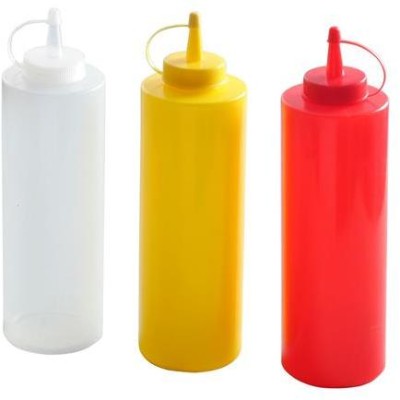 Dávkovací lahve - 3 ks, HENDI, 0,7L, Průhledná, 3 ks, ⌀70x(H)240mm