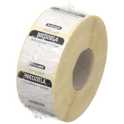 Štítky pro označení bezpečnosti potravin s označením dne – pro opakované použití, HENDI, 1000 ks v roli, 1000 ks, 25x25mm