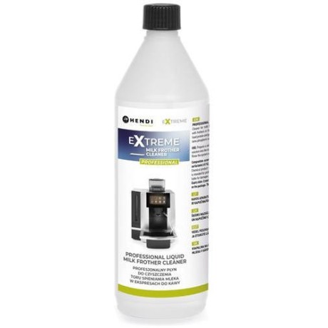Extreme Milk Frother Cleaner Profesionální kapalina pro čištění potrubí pro napěnění mléka v kávovarech, HENDI, 1 l