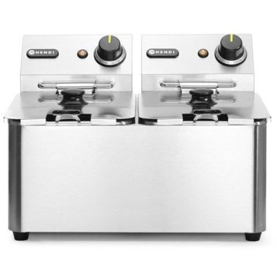 Fritéza Kitchen Line - 2x4L, HENDI, Kitchen Line, 8L, 230V/6000W, 470x380x(H)315mm