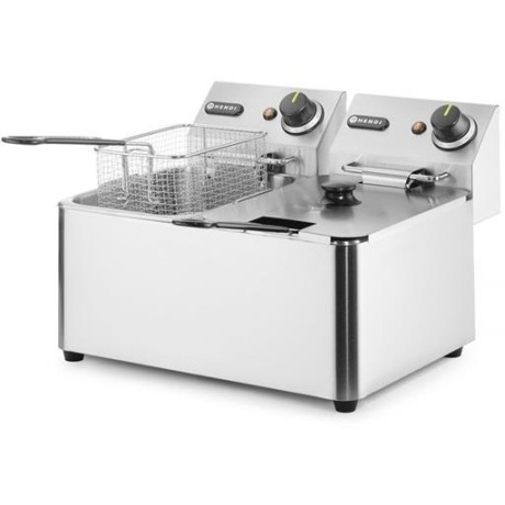 Fritéza Kitchen Line - 2x4L, HENDI, Kitchen Line, 8L, 230V/6000W, 470x380x(H)315mm