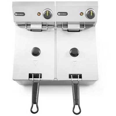 Fritéza Kitchen Line - 2x4L, HENDI, Kitchen Line, 8L, 230V/6000W, 470x380x(H)315mm