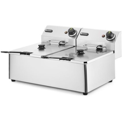 Fritéza Kitchen Line - 2x 6L, HENDI, Kitchen Line, 12L, 230V/6600W, 550x430x(H)305mm