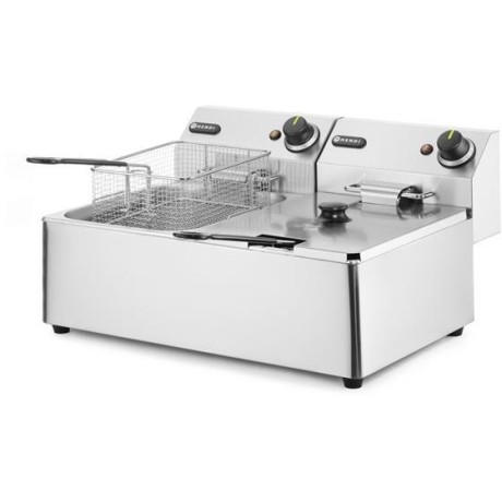 Fritéza Kitchen Line - 2x 6L, HENDI, Kitchen Line, 12L, 230V/6600W, 550x430x(H)305mm