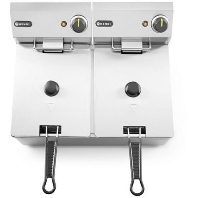 Fritéza Kitchen Line - 2x 6L, HENDI, Kitchen Line, 12L, 230V/6600W, 550x430x(H)305mm