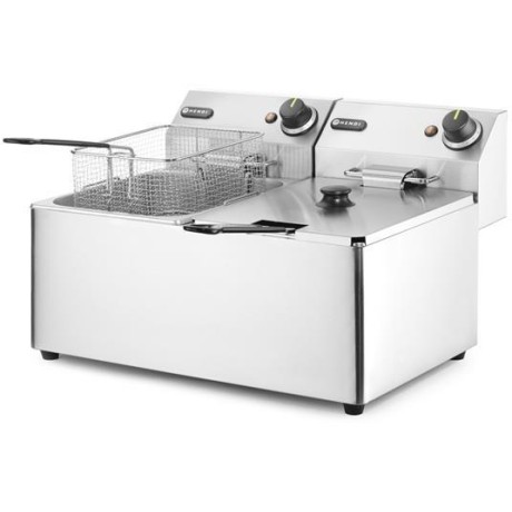 Fritéza Kitchen Line - 2x 8L, HENDI, Kitchen Line, 16L, 230V/7000W, 542x430x(H)351mm