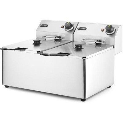 Fritéza Kitchen Line - 2x 8L, HENDI, Kitchen Line, 16L, 230V/7000W, 542x430x(H)351mm