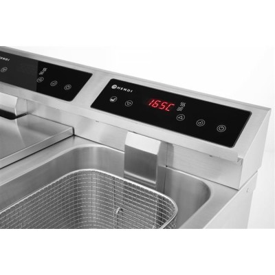 Indukční fritéza s výpustí - 2 x 8 l, HENDI, Profi Line, 16L, 230V/7000W, 577x609x(H)410mm