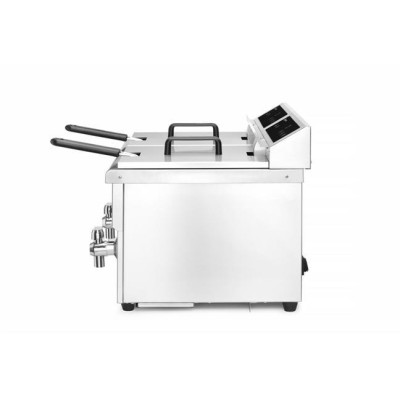 Indukční fritéza s výpustí - 2 x 8 l, HENDI, Profi Line, 16L, 230V/7000W, 577x609x(H)410mm