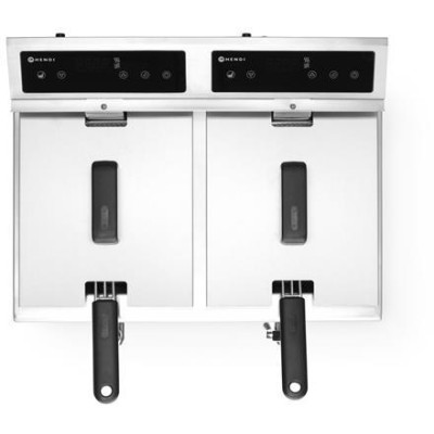 Indukční fritéza s výpustí - 2 x 8 l, HENDI, Profi Line, 16L, 230V/7000W, 577x609x(H)410mm